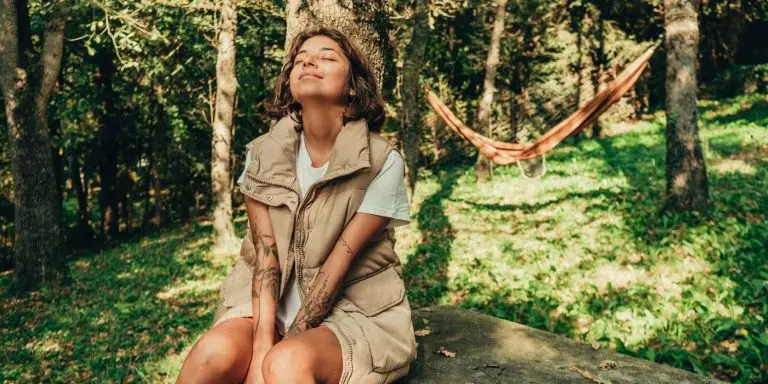 influence for change and results, woman in forest