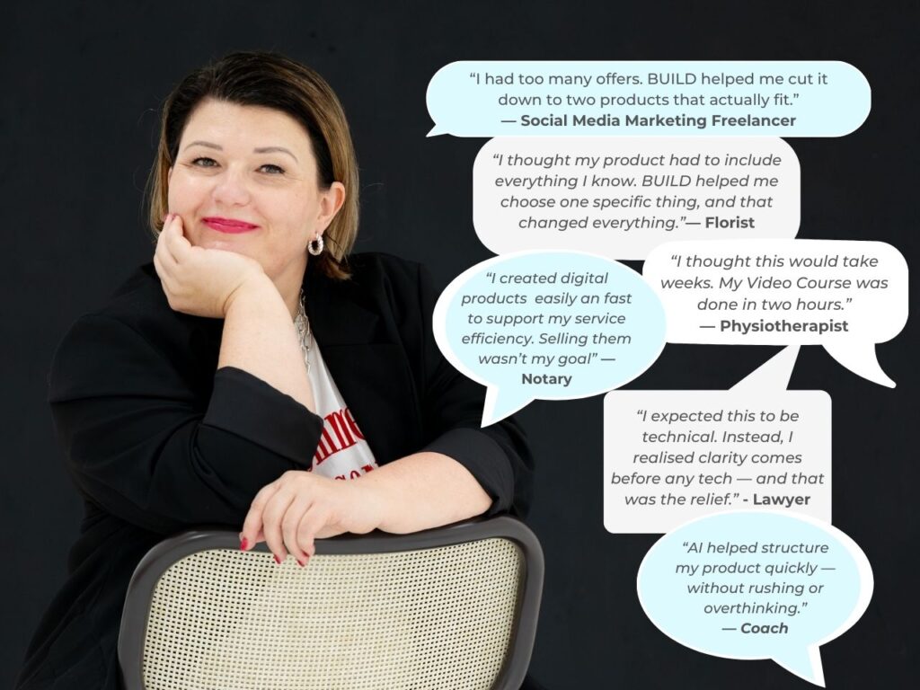 Client testimonials describing clarity gained from defining fit-for-purpose digital products | MY NU WAYS! Build - Digital Product Clarity