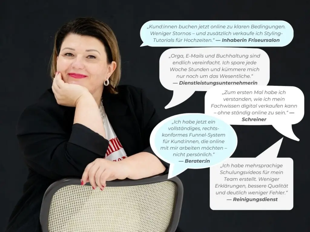 Porträt von Melanie Wild-Schleiffelder, Gründerin von MY NU WAYS! Digitale Business-Beratung, blickt selbstbewusst in die Kamera.